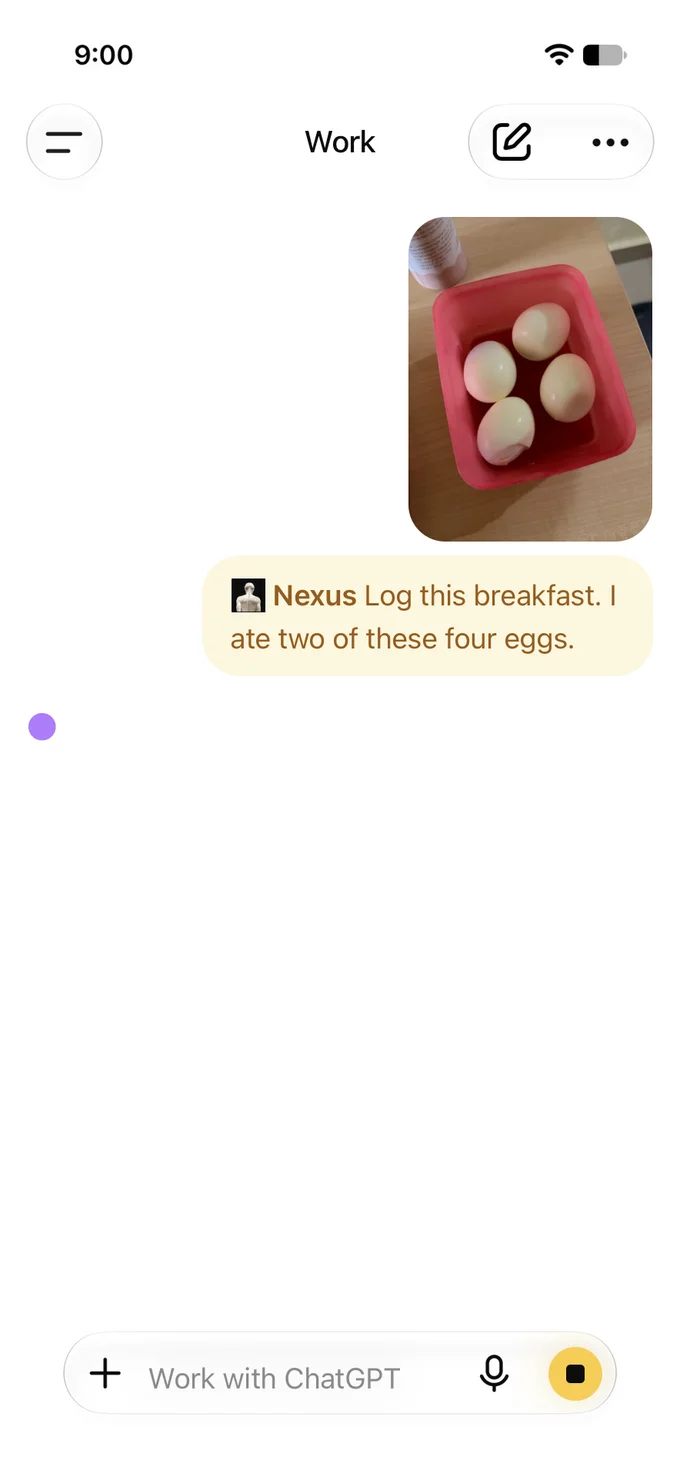Photo prompt before the meal result